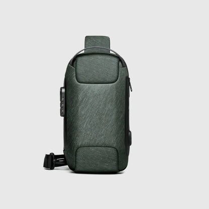 Voyera – Sac à bandoulière intelligent pour homme avec port USB – Sécurité antivol, finition Oxford imperméable, style élégant pour voyage et ville