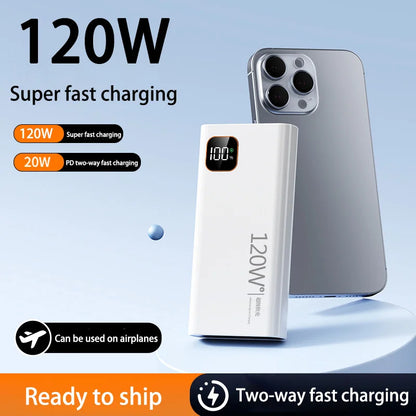 Batterie externe 200 000 mAh – Charge ultra-rapide 120 W avec affichage digital