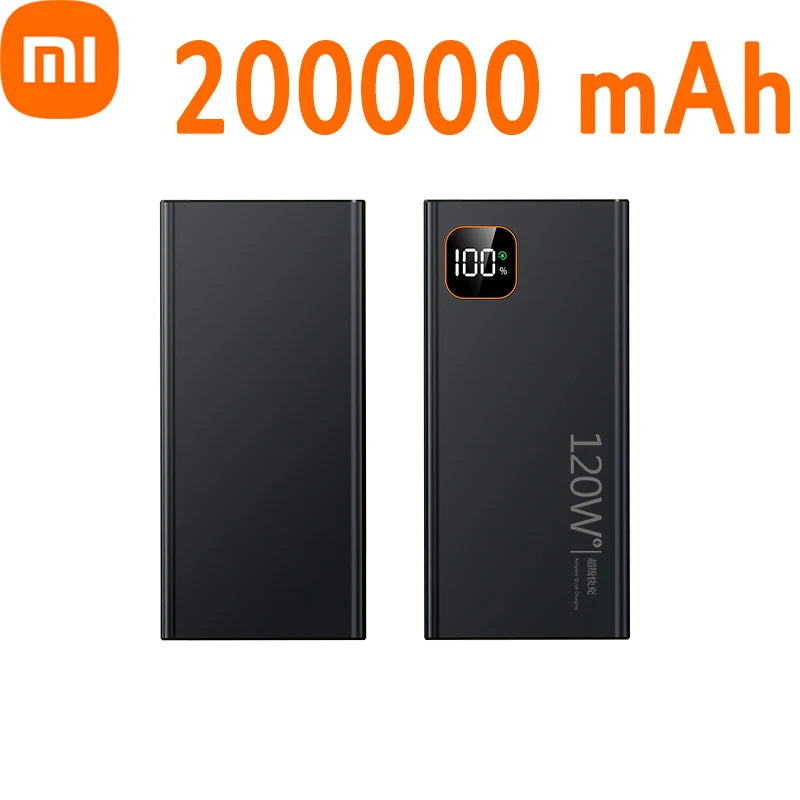 Batterie externe 200 000 mAh – Charge ultra-rapide 120 W avec affichage digital