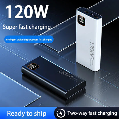 Batterie externe 200 000 mAh – Charge ultra-rapide 120 W avec affichage digital