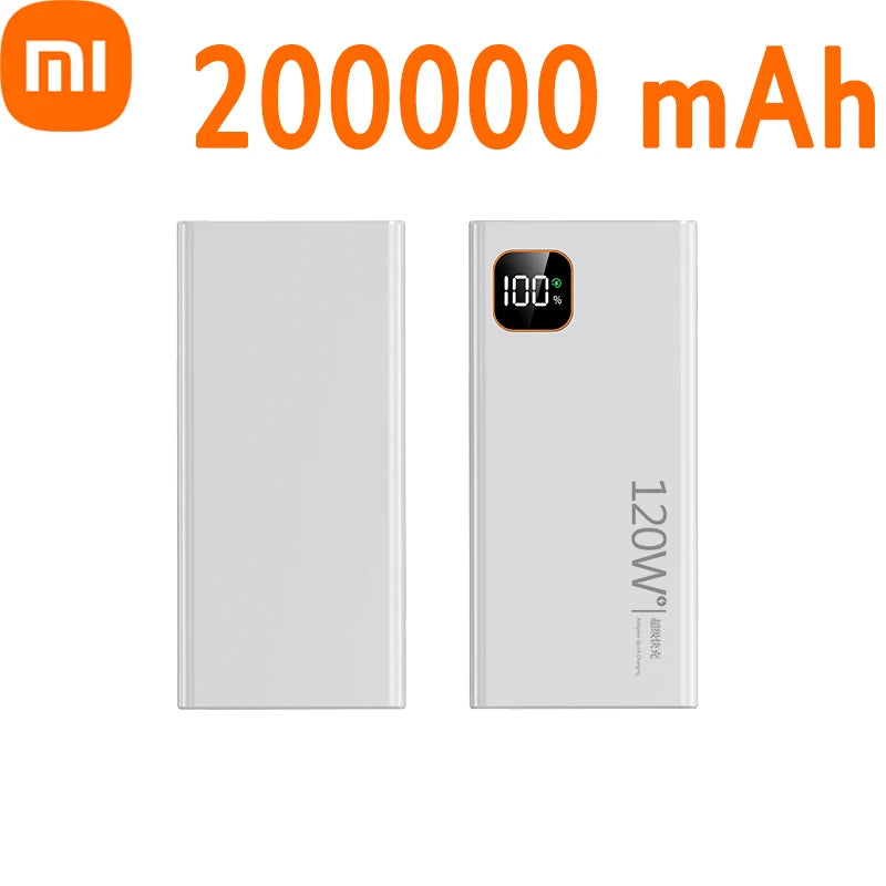 Batterie externe 200 000 mAh – Charge ultra-rapide 120 W avec affichage digital
