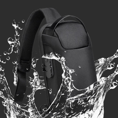 Voyera – Sac à bandoulière intelligent pour homme avec port USB – Sécurité antivol, finition Oxford imperméable, style élégant pour voyage et ville